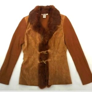 Nygard 6-8 Leather Rabbit Fur Jacket